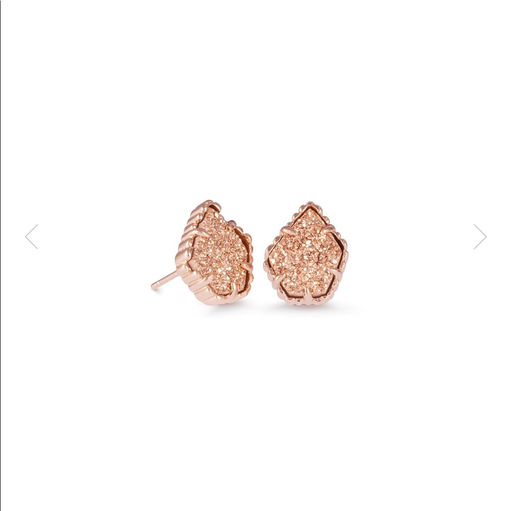 Kendra Scott Tessa Rose Gold Stud Earrings Drusy